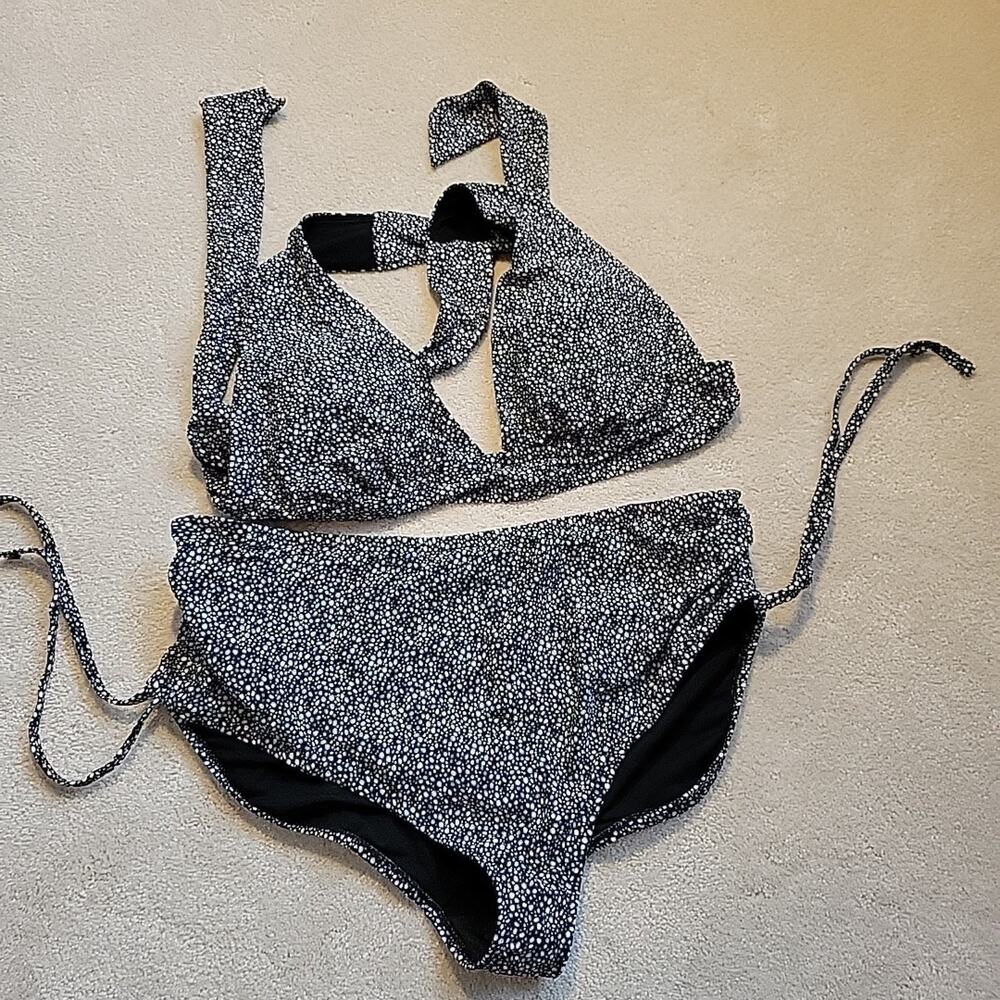 Shade & Shore XL Top and 2XL Bottom 2 Piece Swim Suit Women’s Twist Top Black
